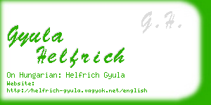 gyula helfrich business card